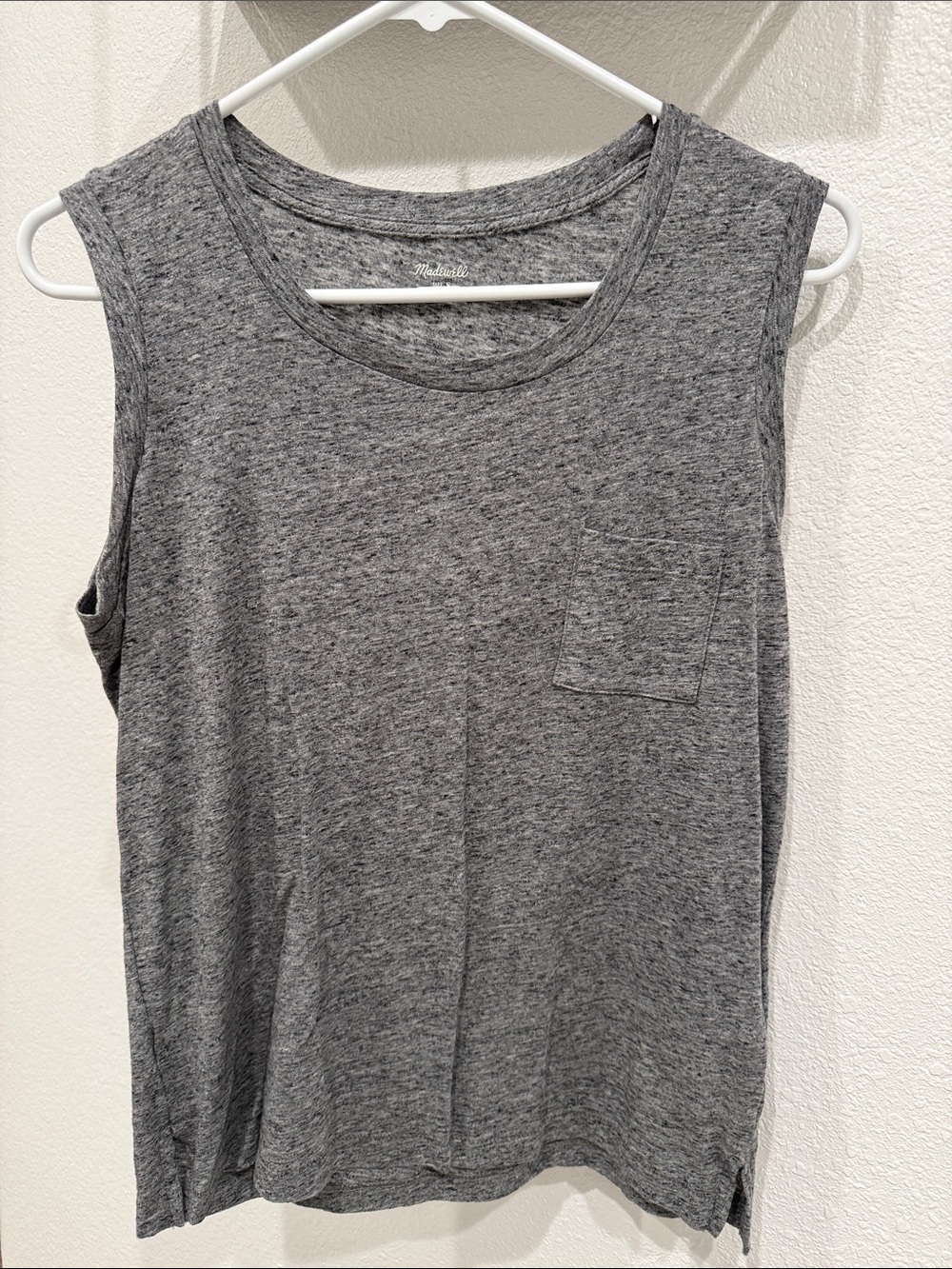 Madewell Gray & Black Sleeveless Pocket Tank Tops - Picture 4 of 6